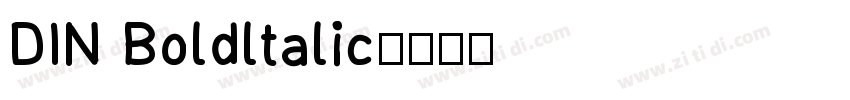 DIN Boldltalic字体转换